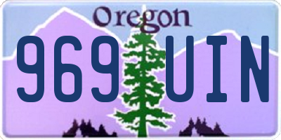 OR license plate 969UIN