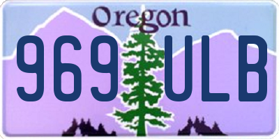 OR license plate 969ULB