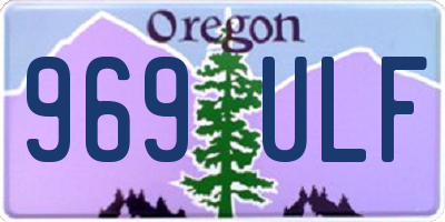 OR license plate 969ULF