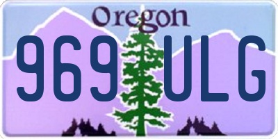 OR license plate 969ULG