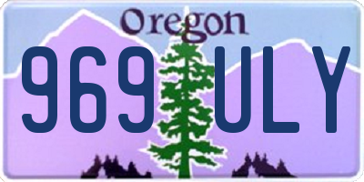 OR license plate 969ULY