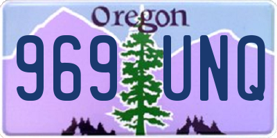 OR license plate 969UNQ