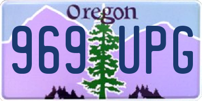 OR license plate 969UPG