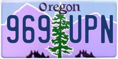 OR license plate 969UPN