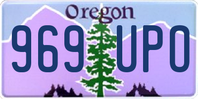 OR license plate 969UPO