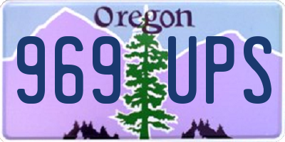 OR license plate 969UPS