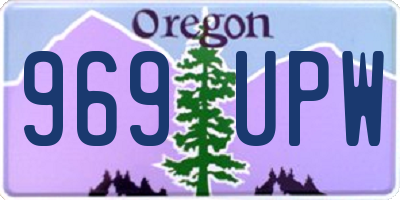OR license plate 969UPW
