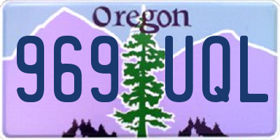 OR license plate 969UQL