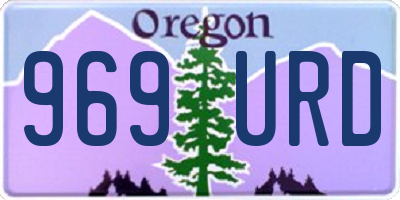 OR license plate 969URD
