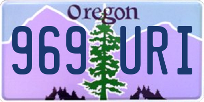 OR license plate 969URI