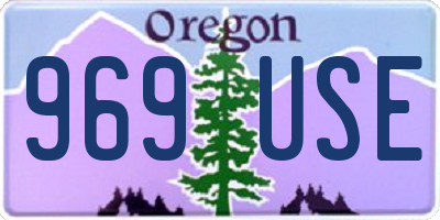 OR license plate 969USE