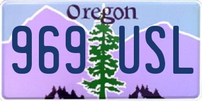 OR license plate 969USL