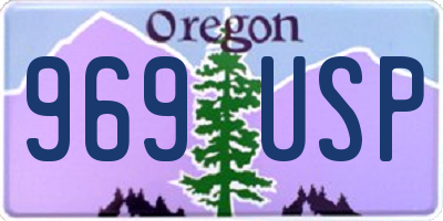 OR license plate 969USP