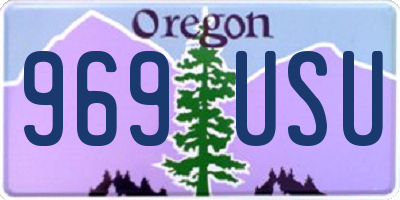 OR license plate 969USU