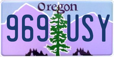 OR license plate 969USY