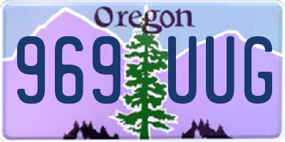 OR license plate 969UUG