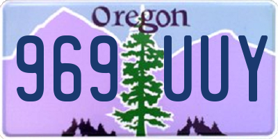 OR license plate 969UUY