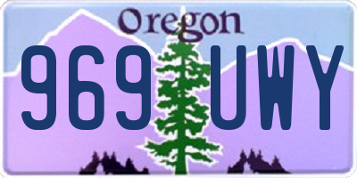 OR license plate 969UWY