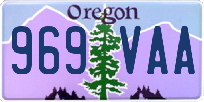 OR license plate 969VAA