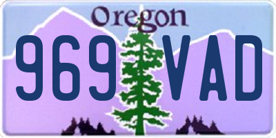 OR license plate 969VAD