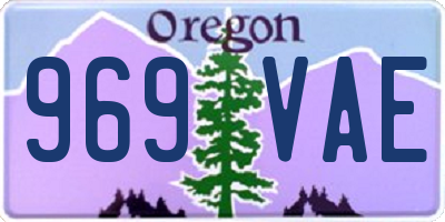 OR license plate 969VAE