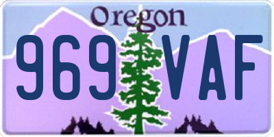 OR license plate 969VAF