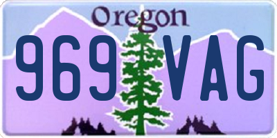 OR license plate 969VAG