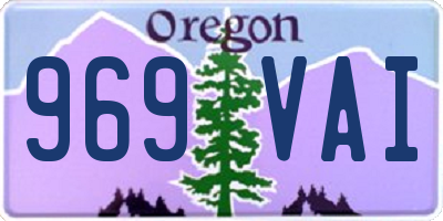 OR license plate 969VAI
