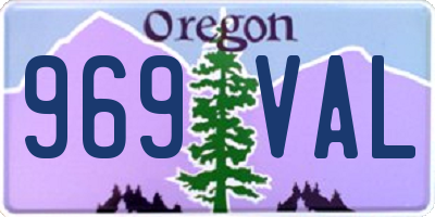 OR license plate 969VAL