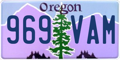 OR license plate 969VAM