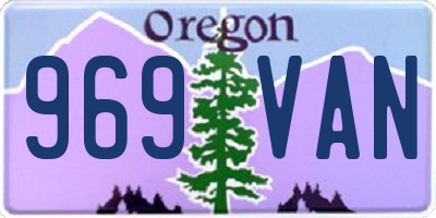 OR license plate 969VAN
