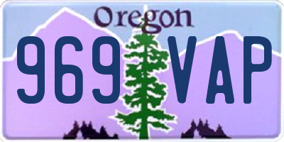OR license plate 969VAP
