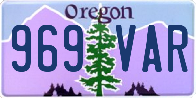 OR license plate 969VAR