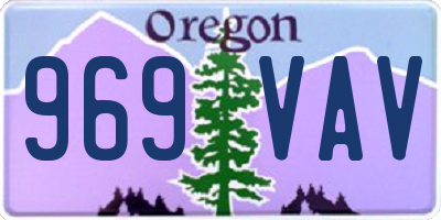 OR license plate 969VAV