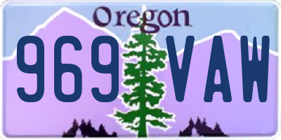 OR license plate 969VAW