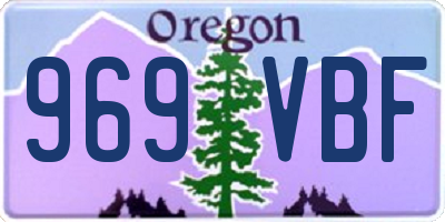 OR license plate 969VBF