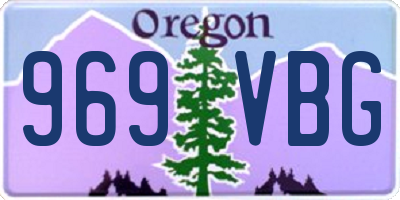 OR license plate 969VBG