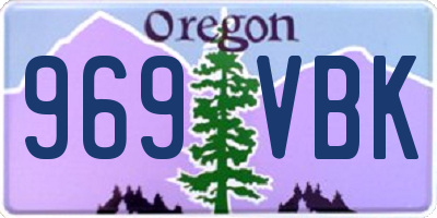 OR license plate 969VBK