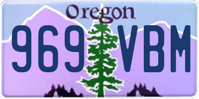 OR license plate 969VBM