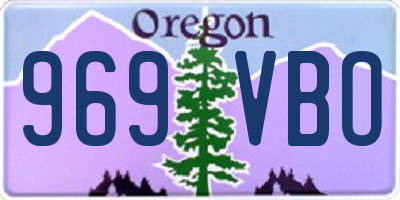 OR license plate 969VBO