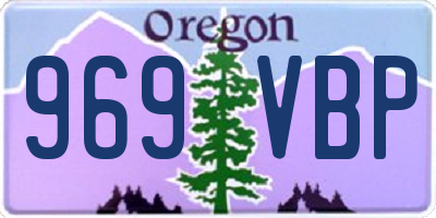 OR license plate 969VBP