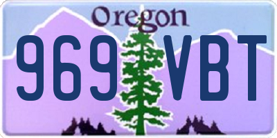 OR license plate 969VBT