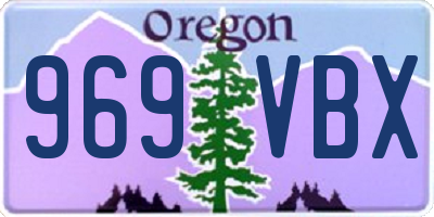 OR license plate 969VBX