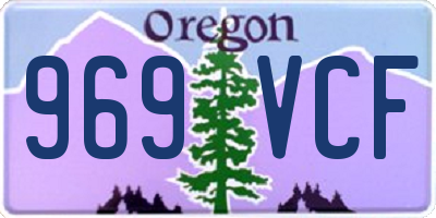 OR license plate 969VCF
