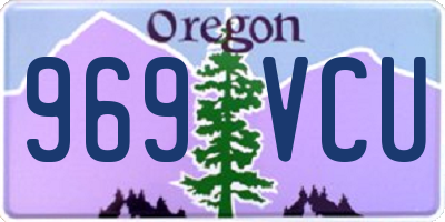 OR license plate 969VCU