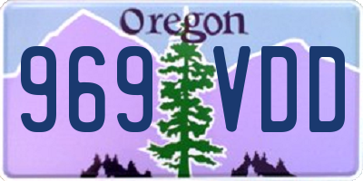 OR license plate 969VDD