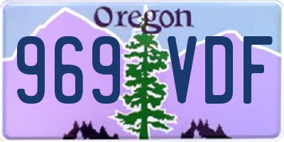 OR license plate 969VDF