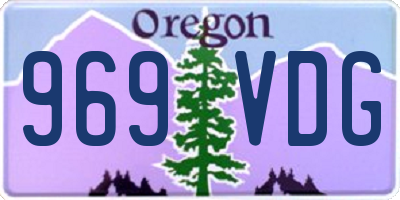OR license plate 969VDG