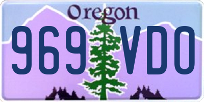 OR license plate 969VDO