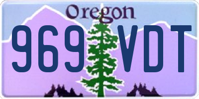 OR license plate 969VDT